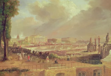 Proclamatie van de Tweede Franse Republiek, Place de la Concorde, 24 februari 1848